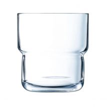 Arcoroc LOG Caja 6 Vasos Bajos Vidrio 27CL Transparente Boca Ancha