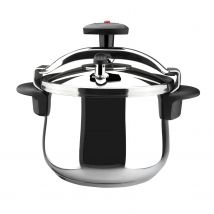 Magefesa Star Bombeada - Olla a Presión Tradicional de Acero Inoxidable 18/10, Cocina Sana, Para Inducción, Reparto del Calor, Válvula Giratoria