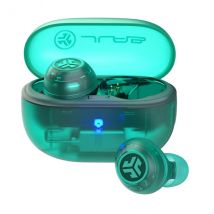 JLab Go Pop ANC Auriculares Estéreo inalámbricos verdaderos (TWS) Intrauditivos Llamadas/Música Bluetooth Azul verdoso, Transparente