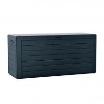 Baul de jardín 280 litros PROSPERPLAST Boardebox de plástico en color antracita 116 x 43,8 x 55 cm