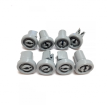 Anakel Home Kit de 8 ruedas para Cesto Superior de Lavavajillas, 50286967000, Compatible con Lavavajillas AEG, Corberó, Electrolux, Color gris, Ø 25 mm