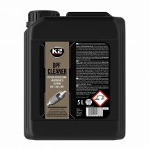 K2 Líquido para Limpieza y Regeneración de Filtros DPF/FAP Cleaner 5L, elimina residuos, mejora el rendimiento del motor, ideal para vehículos diésel, fácil de aplicar y usar.