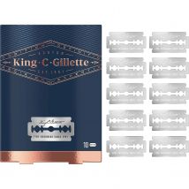 Gillette King C.  hojas de afeitar de doble filo barba, para hombre, 10 Uds