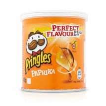 Pack 12 Pringles Paprika 40g - Patatas Fritas Crujientes Sabor Pimentón Ahumado - Formato Ahorro Individual para Merienda, Vending y Picoteo Snack
