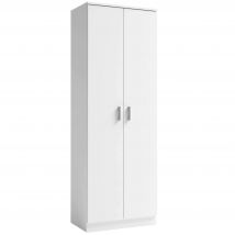 Mueble Zapatero Recibidor Armario Auxiliar Blanco 2 Puertas 6 Estantes 60cm