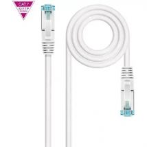 NANOCABLE 10.20.1700-L25-W - Cable de Red Cat.7 600MHZ LSZH SFTP PIMF AWG26, Blanco, 25 centímetros