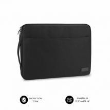 Subblim funda urban portÃ¡til de 13.3” a 14” - proteccion elegante y funcional - tela de poliester 600d - interior acolchado de foam - color negro