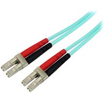 Startech.com cable de fibra optica patch de 10gb multimodo 50/125 duplex lszh lc a lc de 1m  aqua,garantia lifetime