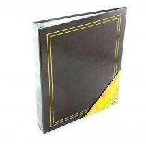 Tradineur - Álbum de foto en formato A4 - Contiene 4 anillas - Ideal para guardar todas tus fotos y rememorar momentos inolvidables - 32 x 27 x 5 cm - Color Marrón
