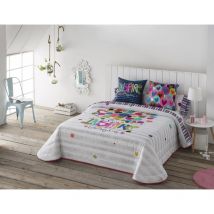 JVR - Colcha Bouti modelo JOY  - Tejido 100% Algodón - Estampado digital - Cama 80/90/105/135/150 - Fabricado en España
