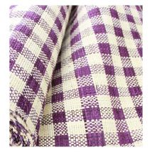 Tela de Rafia Natural con Dibujo de Tablero de Ajedrez