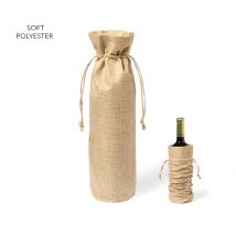 Disok Lote de 12 Bolsas para Botella de Vino Nature con Cordón de Yute 750 Ml