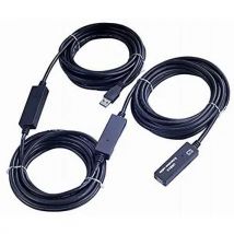 Phasak Cable Extensión Activo USB 3.0 Macho a Hembra 15m Negro