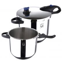 Set 3pcs (2 Ollas a Presión Acero Inoxidable + tapa) Colección Duero San Ignacio