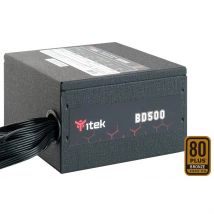 itek BD500 fuente de alimentación 500 W 24 pines ATX ATX Negro