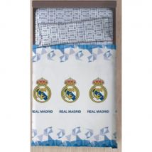 Juego de Sábanas 3 Piezas Real Madrid Blancas Para Cama de 135 79814