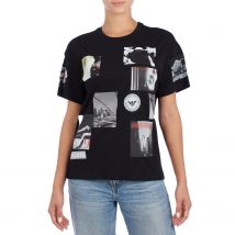 Emporio Armani-Camiseta manga corta de algodón estampada vintage 8N2T9G para Mujer