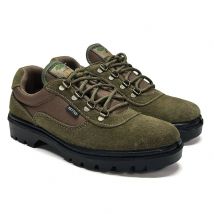 8008 Zapato Trekking Piel Serraje Kaki – Suela Antideslizante y Fuerte Agarre para Senderismo y Trabajo
