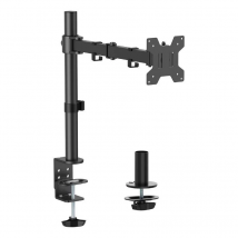 AISENS Soporte de mesa ecológico giratorio e inclinable para monitor TV 10kg 3 Pivotes 1 Brazos de 17 32 Negro