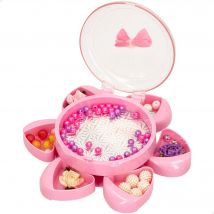 COLORBABY - Set crea tus propios abalorios, joyero DIY con cuentas y accesorios para hacer pulseras y collares, manualidades niñas +3 años, kit creativo infantil, do it yourself