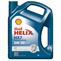 Aceite Shell Helix Hx7 Av 5W30 5 L - Tecnología Sintética - Ahorro de Combustible