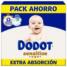 Dodot Sensitive Extra Pañal Bebé, Tallas 3+,4+,5+,6+  Pack mensual