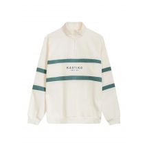 Sudadera Kaotiko Crew Berwin Ivory Hombre Beige