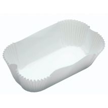 Kitchencraft KCLL2LB - Molde Cuadrado Blanco 20x9x6cm + 40 Forros Antiadherentes para Moldes de Pan