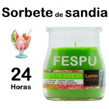 VELAS LUMAR Velas Aromáticas LUMAR, Sorbete de Sandía en Vaso de Vidrio