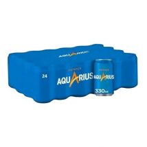Aquarius Limón,Aquarius Naranja, Bebida Funcional con Sales Minerales, Baja en Calorías, 24 x 330 ml
