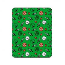 Manta Coralina Minecraft,medidas 110x150cm,color verde,manta de infantil,Manta sedalina extra suave,fespu