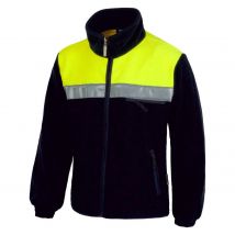 WorkTeam Forro Polar Bicolor Alta Visibilidad con Cremallera y Cintas Reflectantes. Unisex
