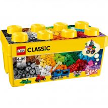 LEGO 10696 Classic Caja de Ladrillos Creativos Mediana, Juegos de Construcción para Niños y Niñas, Base Verde, Coches y Animales de Juguete, Fácil Almacenaje