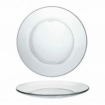 BIGBUY HOME Plato Llano Lys Transparente (Ø 23,5 Cm) - 6 Unidades