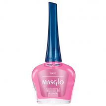 Masglo Base Coat Nutritiva Rosada 13,5mL | Esmalte Base para Uñas