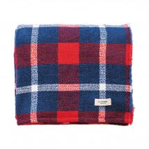 Manta de punto de alta calidad 140x190cm diseño a cuadros gris El Ganso