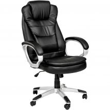 Tectake - Silla de oficina Zulú | Acolchado extragrueso (hasta 12 cm) | Zona del cuello con acolchado reforzado | Ajustable en altura | Medidas (largo x ancho x alto): 65 x 72 x 113 - 122 cm |