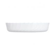 Bandeja Oval Luminarc Trianon Opal 31x24cm Blanca Brillo Extra Resistente