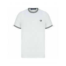 Camiseta Fred Perry Twin Tipped Hombre Blanco