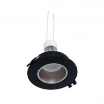 Barcelona LED KIT Aro empotrable Ø90mm (negro/champagne) + Bombilla GU10 5,4W + Portalámparas