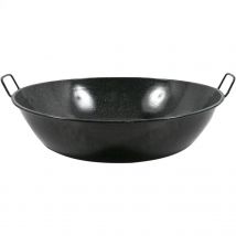 Esmaltaciones la Estrella Jaspeada - Paellera Honda Bordoneada, 60 Cm, 30 L