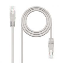 Cable red latiguillo rj45 cat.5e utp awg24,15m gris nanocable