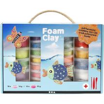 Creativ Company Set de Modelado Foam Clay en Surtido de Colores - 31 Piezas