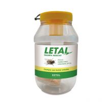 Zotal Laboratorios Trampa para Moscas 1 Lt + Sobre Atrayente 20 Gr Letal - Insecticida para Moscas Domésticas y de los Establos