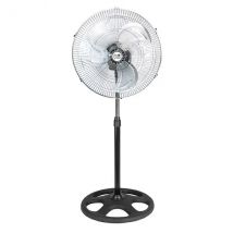 Muvip ventilador industrial de pie - 75w - 45cm - 3 velocidades - color plata/negro
