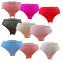 Lote 12 Bragas Multicolor Licra Sin Costuras Talle Alto STV International