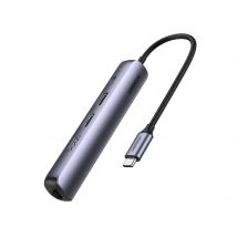 Ugreen 10919 base para portátil y replicador de puertos Cableado USB 3.2 Gen 1 (3.1 Gen 1) Tipo-C Gris