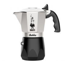 Bialetti - Brikka, la única cafetera capaz de hacer un Espresso Cremoso, 4 tazas (170 ml), Aluminio y Negro - Cafetera Italian de Alta Calidad