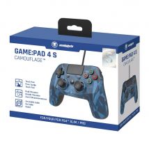 Snakebyte 4 S Azul, Camuflaje USB Gamepad Analógico/Digital PlayStation 4, Playstation 3