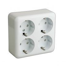 Base schuko de 4 tomas 16A/250V~ Electro Dh 36.470/4B/B 8430552106981